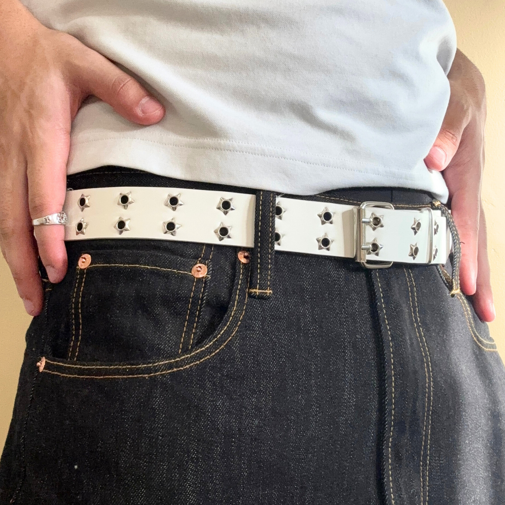 White Star Studded Belt