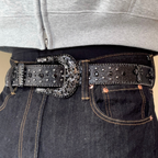 Black Rhinestone Belt