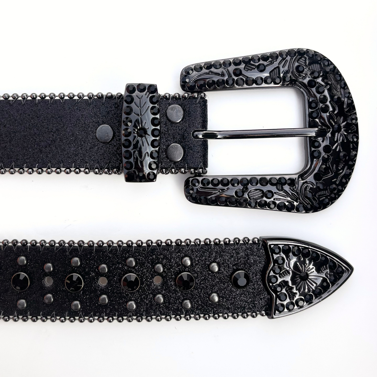 Black Rhinestone Belt
