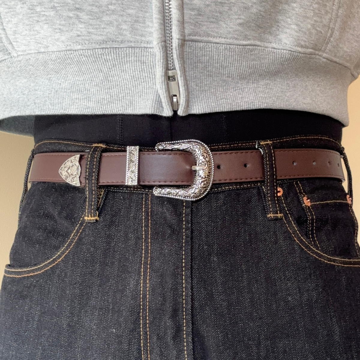 Brown Western Buckle Belt