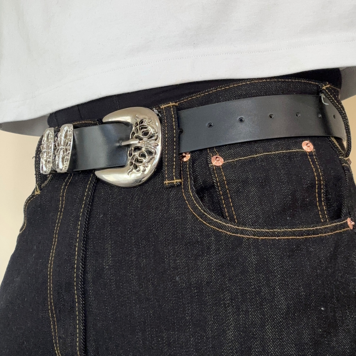Black Unique Buckle Belt