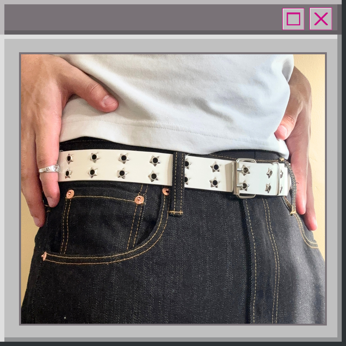 White Star Studded Belt