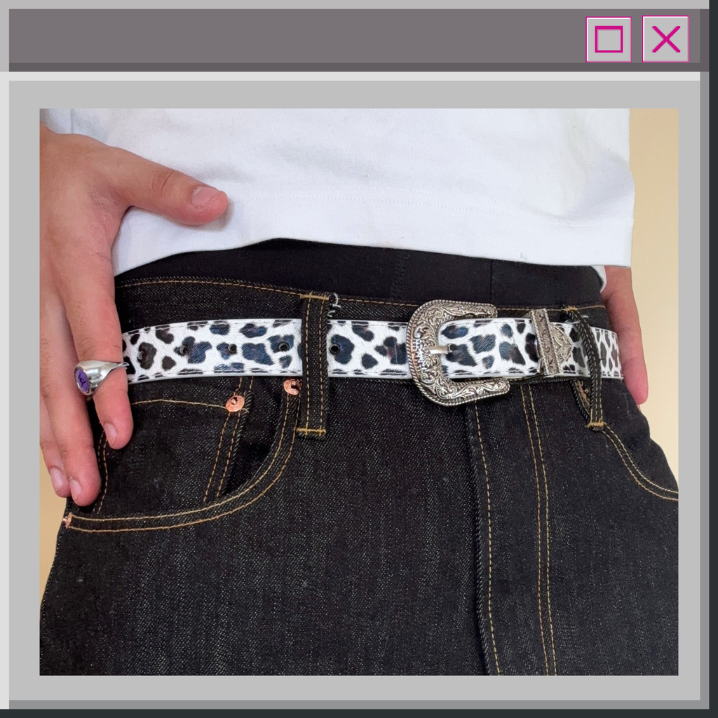 Cow Print Style Belt