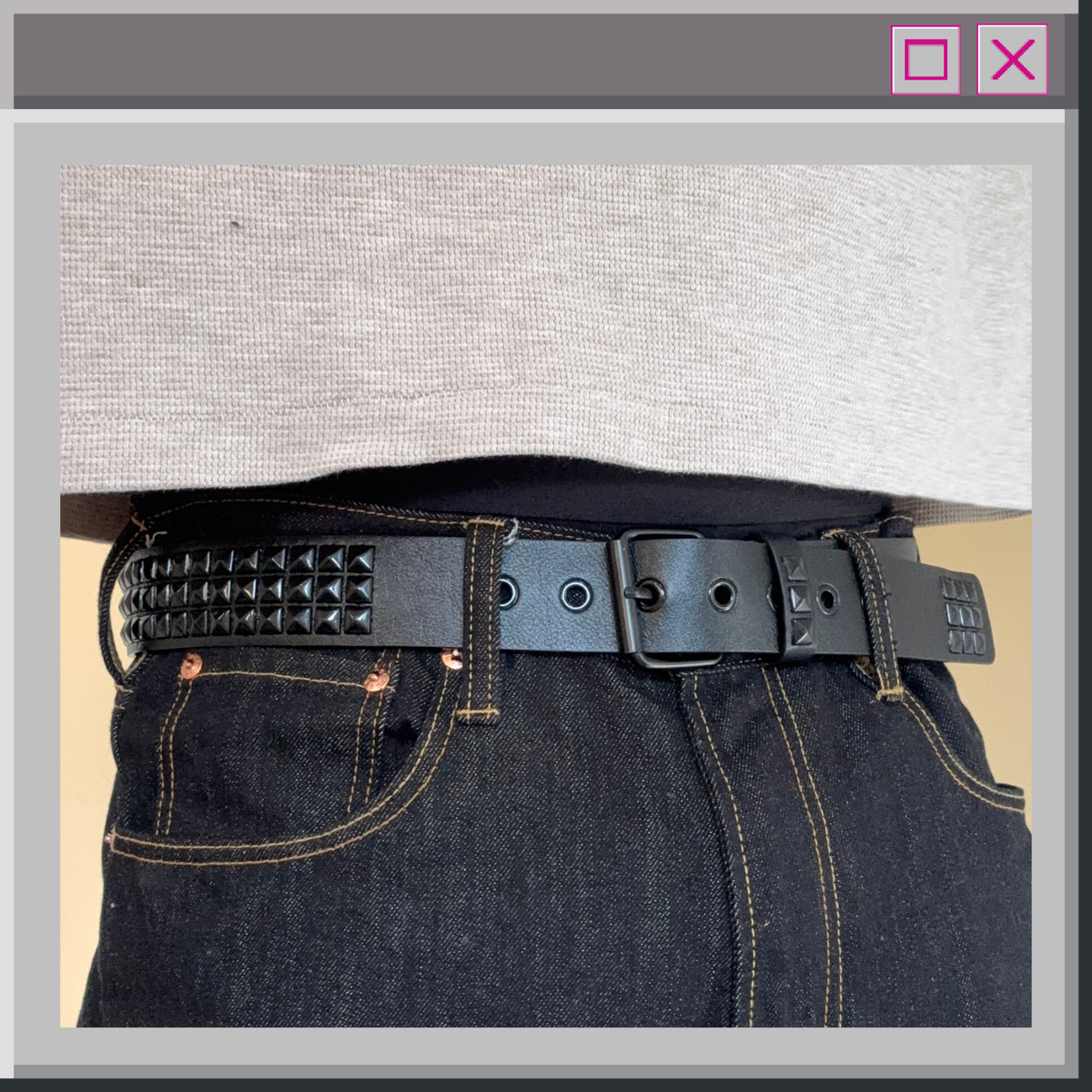 Black Studded Style Belt